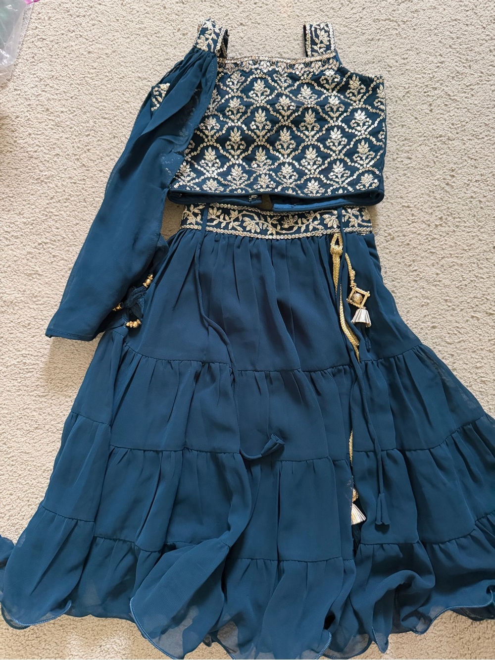 Toddler lehenga - blue